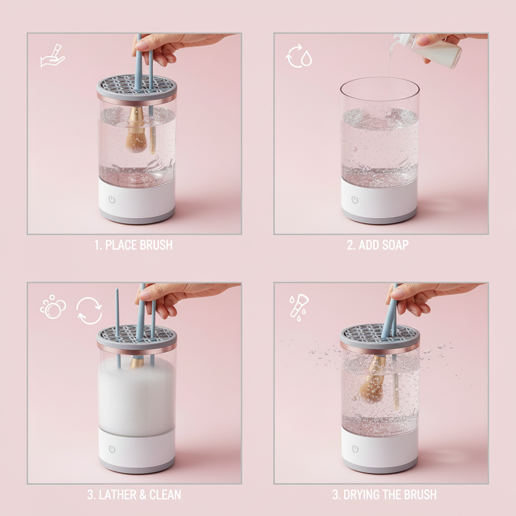 Smart Brush Cleaner — Clean & Store in One Step