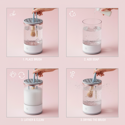Smart Brush Cleaner — Clean & Store in One Step