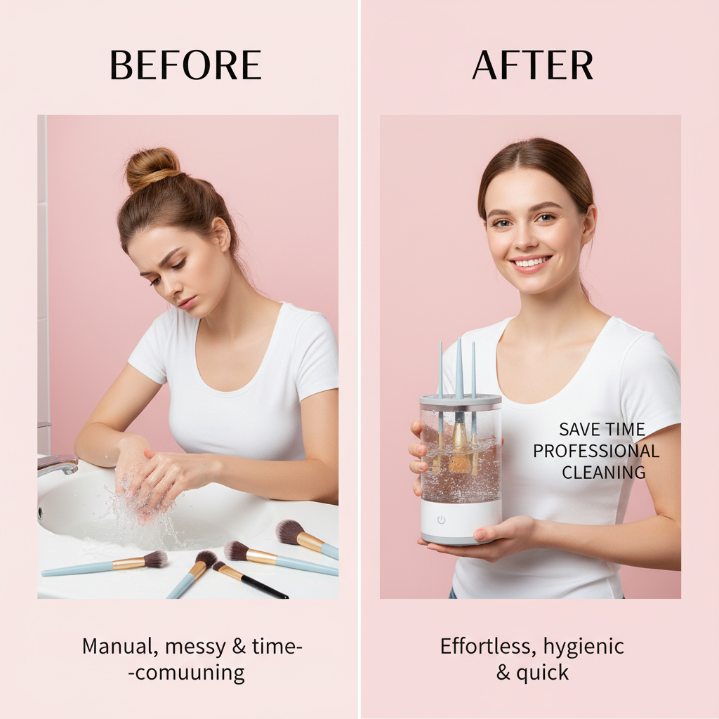 Smart Brush Cleaner — Clean & Store in One Step