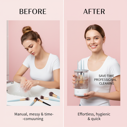 Smart Brush Cleaner — Clean & Store in One Step